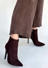 Blan Acı Kahve Süet Topuklu Bot