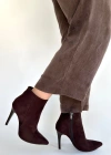 Blan Acı Kahve Süet Topuklu Bot