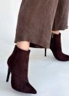 Blan Acı Kahve Süet Topuklu Bot