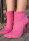 Blan Fuşya Süet Topuklu Bot