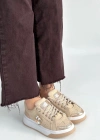 Ceans Bej Süet Bağcıklı Spor Ayakkabı