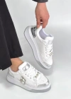 Ceans Beyaz Cilt Bağcıklı Spor Ayakkabı