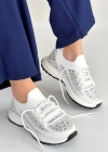 Ceas Beyaz Triko Bağcıklı Spor Ayakkabı