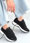 Ceas Siyah Triko Bağcıklı Spor Ayakkabı