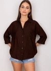 Cepli salaş gömlek koyu kahve t1010