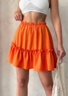 Çingene keten etek turuncu s24808