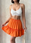 Çingene keten etek turuncu s24808