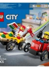 City Pizza Arabası İtfaiye Kamyonuna Karşı Yarış Arabası Paketi 60458