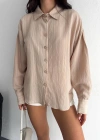Çizgili oversize gömlek