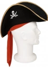 Çocuk Boy Kadife Jack Sparrow Denizci Kaptan Jack Korsan Şapkası 45x16 cm