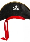 Çocuk Boy Kadife Jack Sparrow Denizci Kaptan Jack Korsan Şapkası 45x16 cm