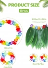 Çocuk Hawaii Kostüm Seti - Yaprak Etek & Hawaii Set - 5 Parça