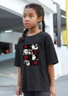 Çocuk Unisex Baskılı T-Shirt - Siyah