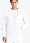 Comfort Fit Kapüşonlu İçi Yumuşak Tüylü Basic Düz Kalın Fermuarlı Sweatshirt D7599AX25SP