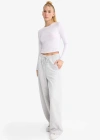 Coool Barrel Fit Beli Bağcıklı Cepli Pantolon Gri