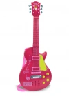 Elektronik Tuşlu ve Telli Askılı Pembe Gitar