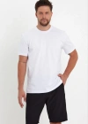 Erkek 24/1 Düz A Kalite Oversize T-shirt - Beyaz