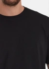 Erkek 24/1 Düz A Kalite Oversize T-shirt - Siyah