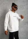 Erkek Astronot Baskılı Kapüşonlu Sweat - Beyaz