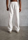 Erkek Baggy Alt Eşofman - Beyaz