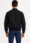 Erkek Bomber Mont Ceket – Fermuarlı, Kapitone İçi Astarlı, Su İtici Kumaş, Regular Fit, Uzun Kollu, Yandan Cepli, Bahar & Kış Rahat Günlük Stil - Siyah
