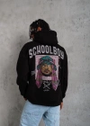 Erkek SCHOOL BOY Baskılı Kapüşonlu Sweat - Siyah