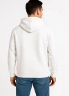 Erkek Üç İplik Kapüşonlu Tam Fermuarlı Kanguru Cepli SweatShirt Hoodie - Beyaz