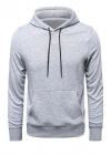 Erkek Uzun Kol Kapşonlu Basic Sweatshirt hoodie - Gri