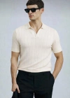 erkek yazlık kısa kollu slim fit polyemid kumaş kalitesi triko tişört Beyaz