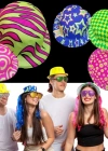 Farklı Desenlerde Plastik Neon UV Işık Parti Şapkası 1 Adet