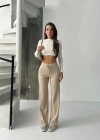 Fit comfort bej salaş pantolon A6011