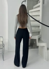 Fitilli şardonlu pantolon siyah a4058