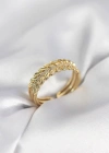 Gold Renk Başak Model Zirkon Taşlı Kadın Yüzük