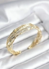Gold Renk Pirinç Vintage Kadın Bileklik