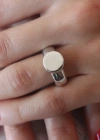 Gümüş Renk Daire Model Kadın Yüzük