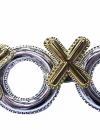 Gümüş Renk Xoxo Yazılı Parti Gözlüğü 17x7 cm