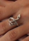 Gümüş Renk Yılan Model Kadın Yüzük