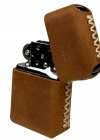 Handmade El Yapımı Hakiki Deri Zippo Modeli Çakmak - AG02001 - Açık Kahverengi