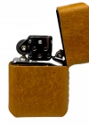 Handmade El Yapımı Hakiki Deri Zippo Modeli Çakmak - AG02001 - Camel