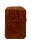 Handmade El Yapımı Hakiki Deri Zippo Modeli Çakmak - AG02001 - Kahverengi