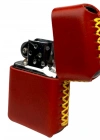 Handmade El Yapımı Hakiki Deri Zippo Modeli Çakmak - AG02001 - Kırmızı