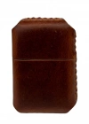 Handmade El Yapımı Hakiki Deri Zippo Modeli Çakmak - AG02001 - Koyu Kahverengi