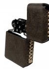 Handmade El Yapımı Hakiki Deri Zippo Modeli Çakmak - AG02001 - Koyu Vizon
