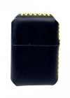 Handmade El Yapımı Hakiki Deri Zippo Modeli Çakmak - AG02001 - Lacivert Sarı