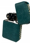 Handmade El Yapımı Hakiki Deri Zippo Modeli Çakmak - AG02001 - Petrol Yeşili