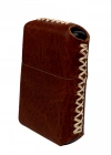 Handmade El Yapımı Hakiki Deri Zippo Modeli Çakmak - AG02001 - Tobacco