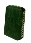 Handmade El Yapımı Hakiki Deri Zippo Modeli Çakmak - AG02001 - Yeşil