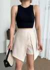 İki düğmeli şort etek S24046
