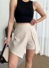İki düğmeli şort etek S24046
