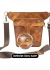 İsme Özel All in One Bel ve Bacak Çantası - %100 Deri - AC15001 - Camel
